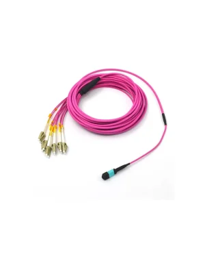 12core MTP/MPO-LC Multimode OM4 4.5mm Pink Breakout Cables