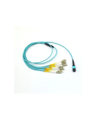 QSFP MPO-8LC Duplex 10GB 50um OM3 3.0Mm Fanout Cable
