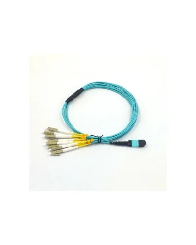 QSFP MPO-8LC Duplex 10GB 50um OM3 3.0Mm Fanout Cable