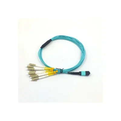 QSFP MPO-8LC Duplex 10GB 50um OM3 3.0Mm Fanout Cable