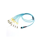 QSFP MPO-8LC Duplex 10GB 50um OM3 3.0Mm Fanout Cable